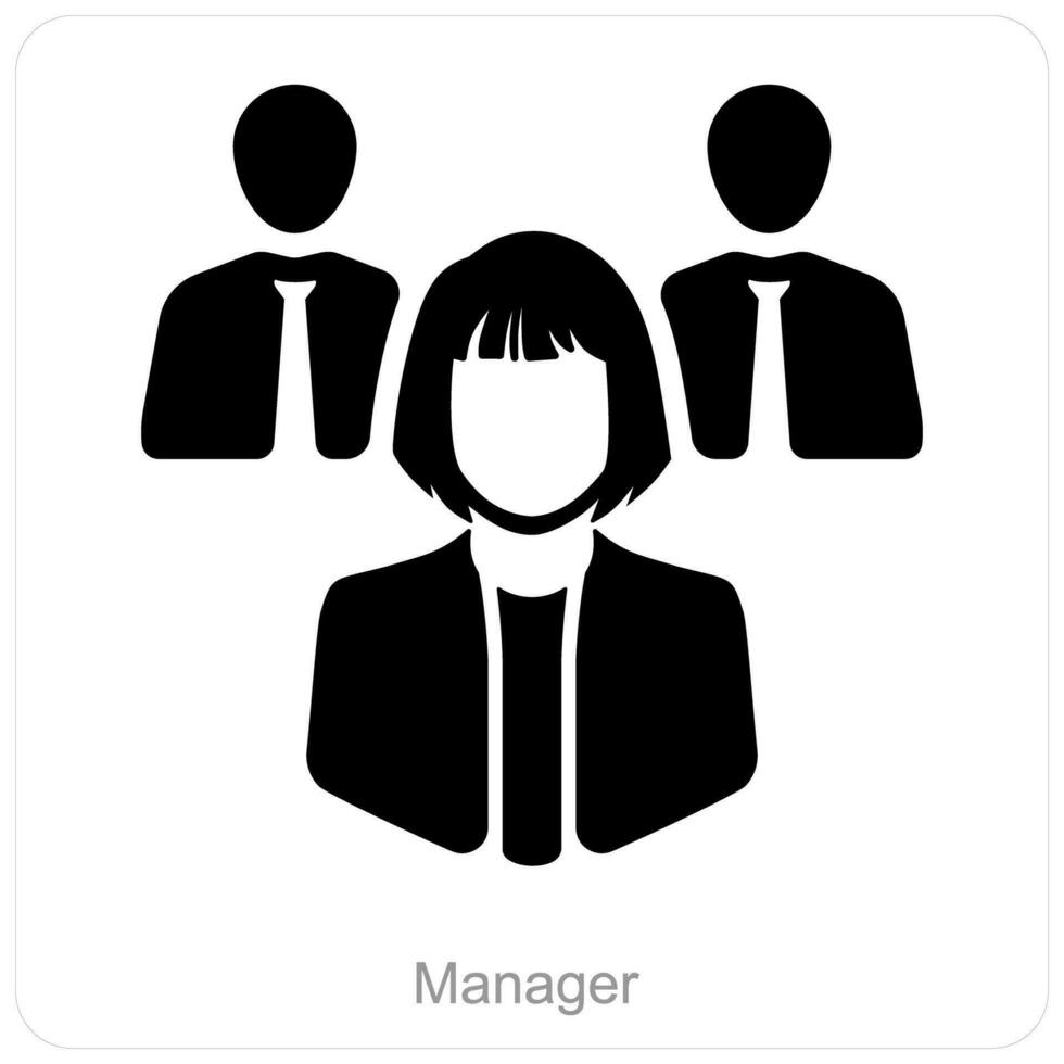 Manager and leader icon concept vector