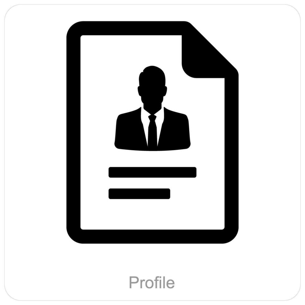 perfil y cuenta icono concepto vector