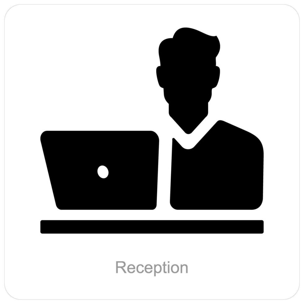 Reception and office icon concept vector