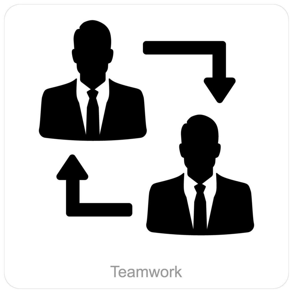 Teamwork and business icon concept vector