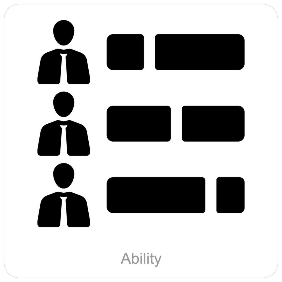 Ability and work responsibilities icon concept vector