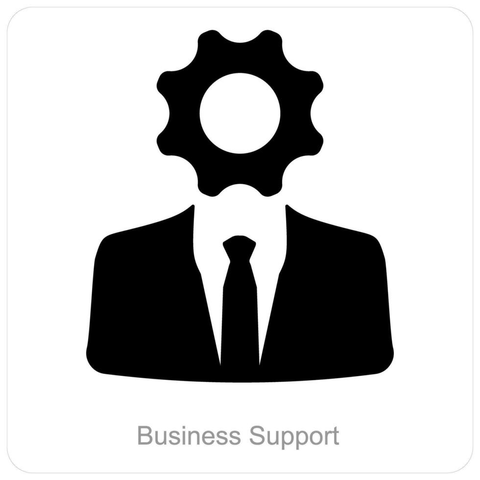 Business Support and support icon concept vector