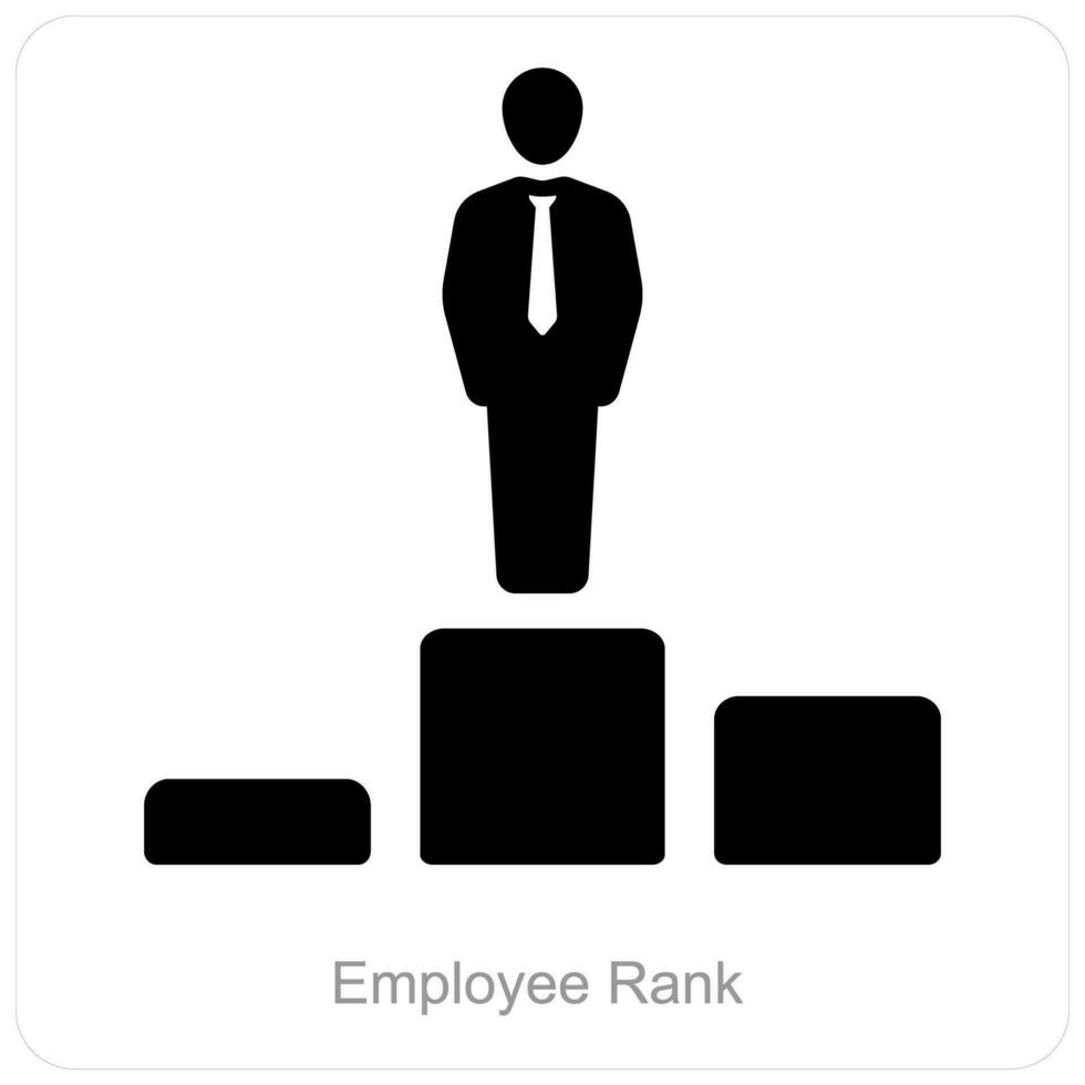 Employee Rank and profile icon concept vector