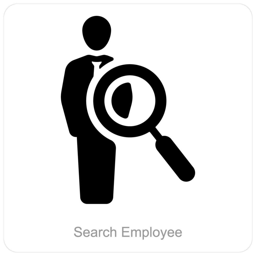 Search Employee and search icon concept vector