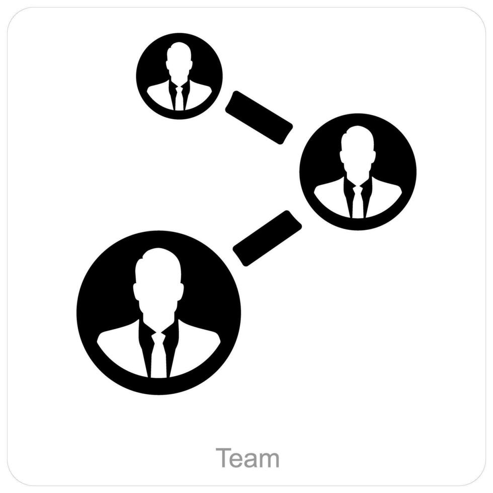 equipo y grupo icono concepto vector