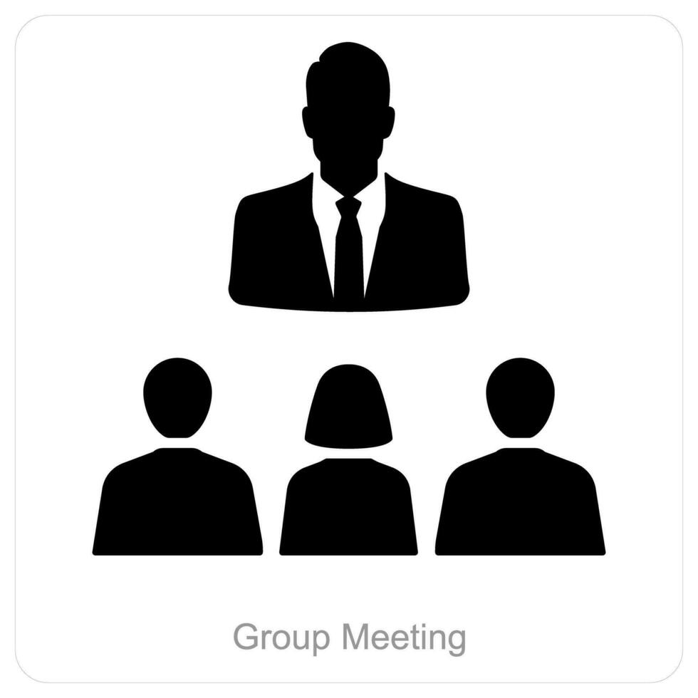 Group Meeting and team icon concept vector