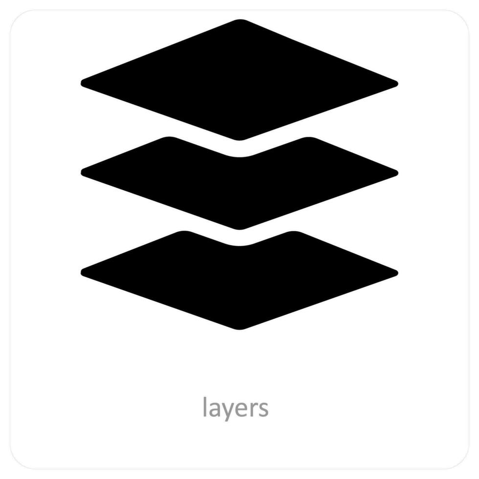 Layers and symbol icon concept vector