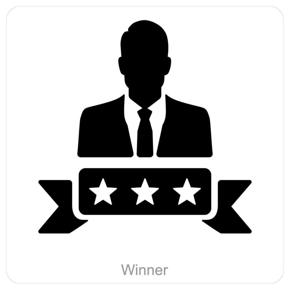 Winner and champion icon concept vector