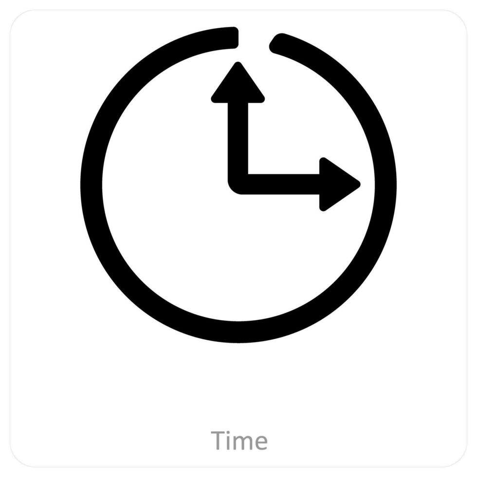 Time and deadline icon concept vector