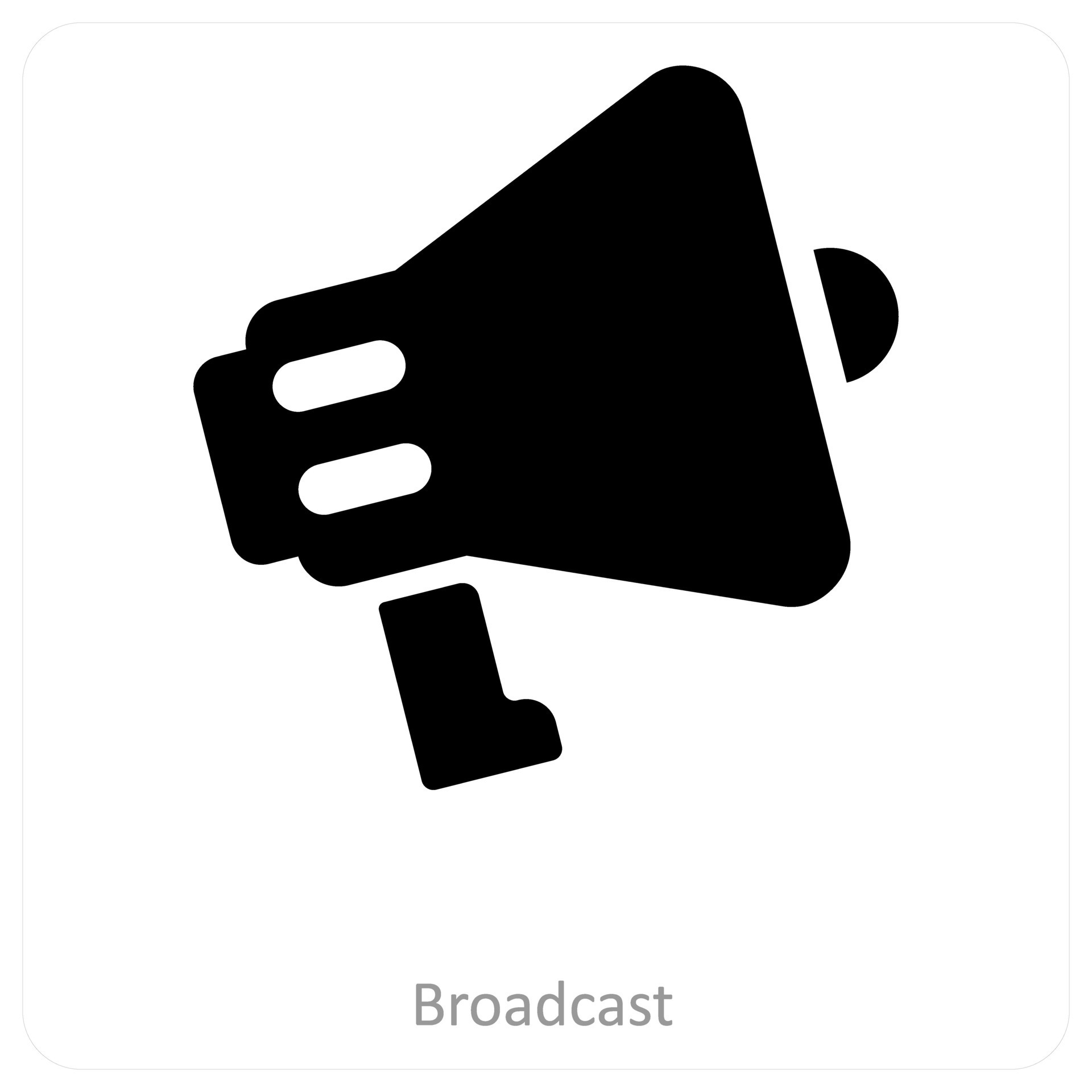 Broadcast and announcement icon concept 25903377 Vector Art at Vecteezy