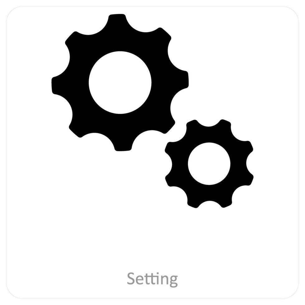 Setting and gear icon concept vector