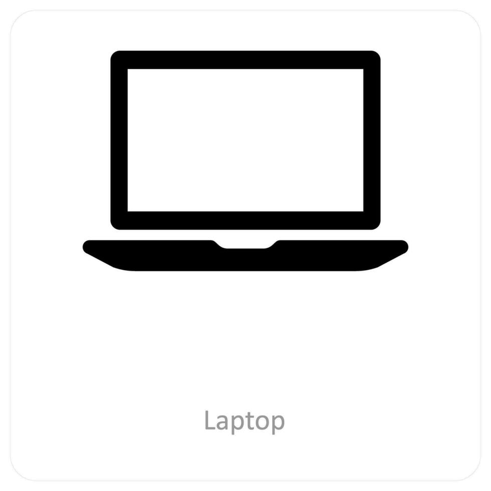 Laptop and internet icon concept vector
