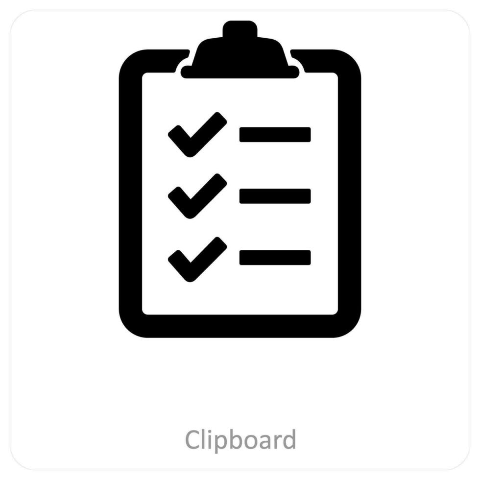 Clipboard and paper icon concept vector