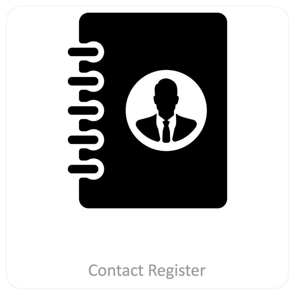 Contact Register and form icon concept vector