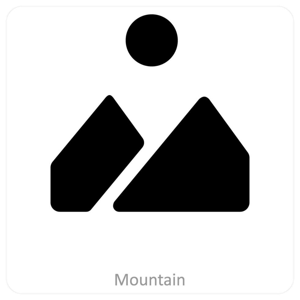 Mountain and graphic icon concept vector
