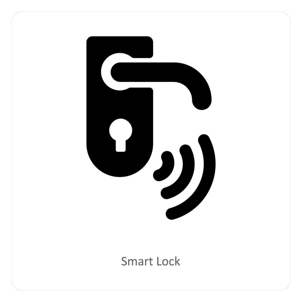 inteligente bloquear y puerta bloquear icono concepto vector