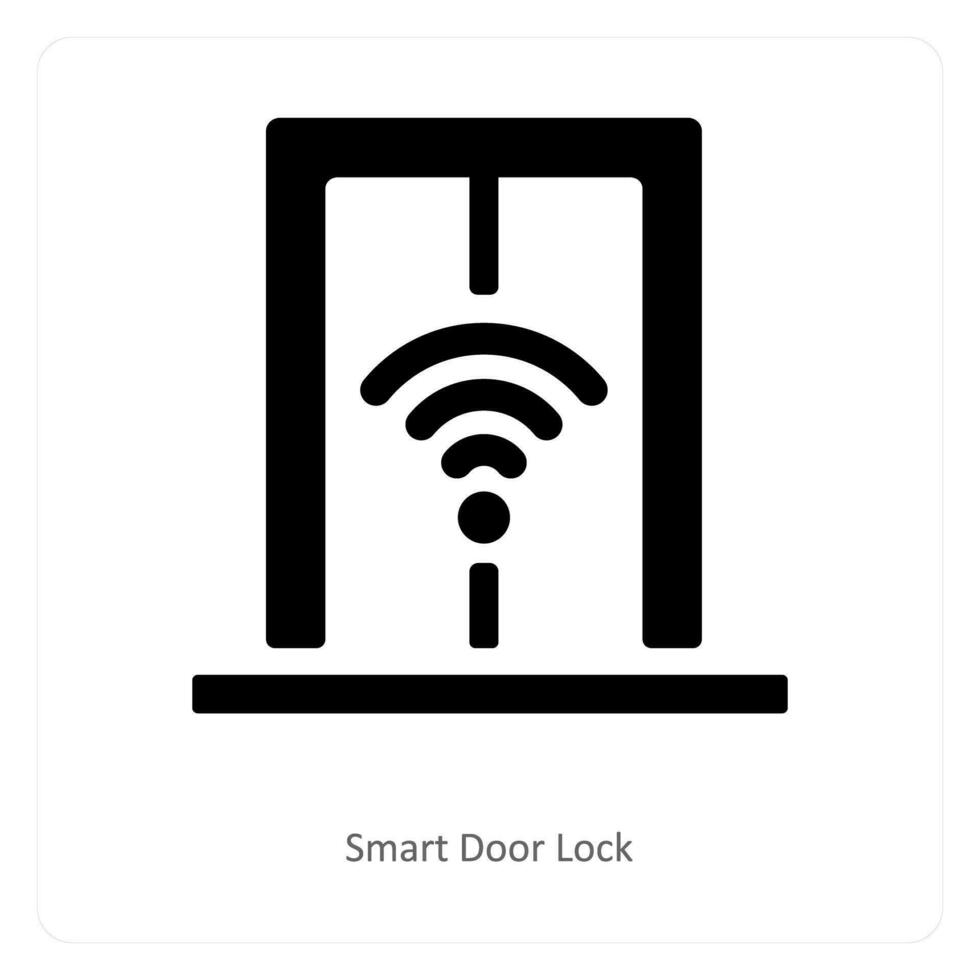 inteligente puerta bloquear icono concepto vector