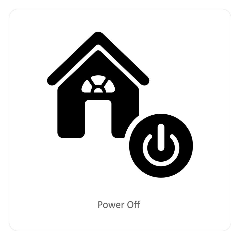 power off and switch off icon concept vector