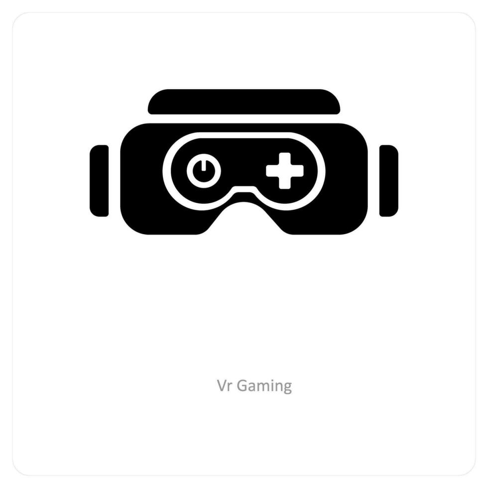 VR Gaming and computer icon concept vector