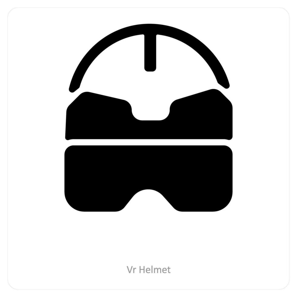 Vr Helmet and headset icon concept vector