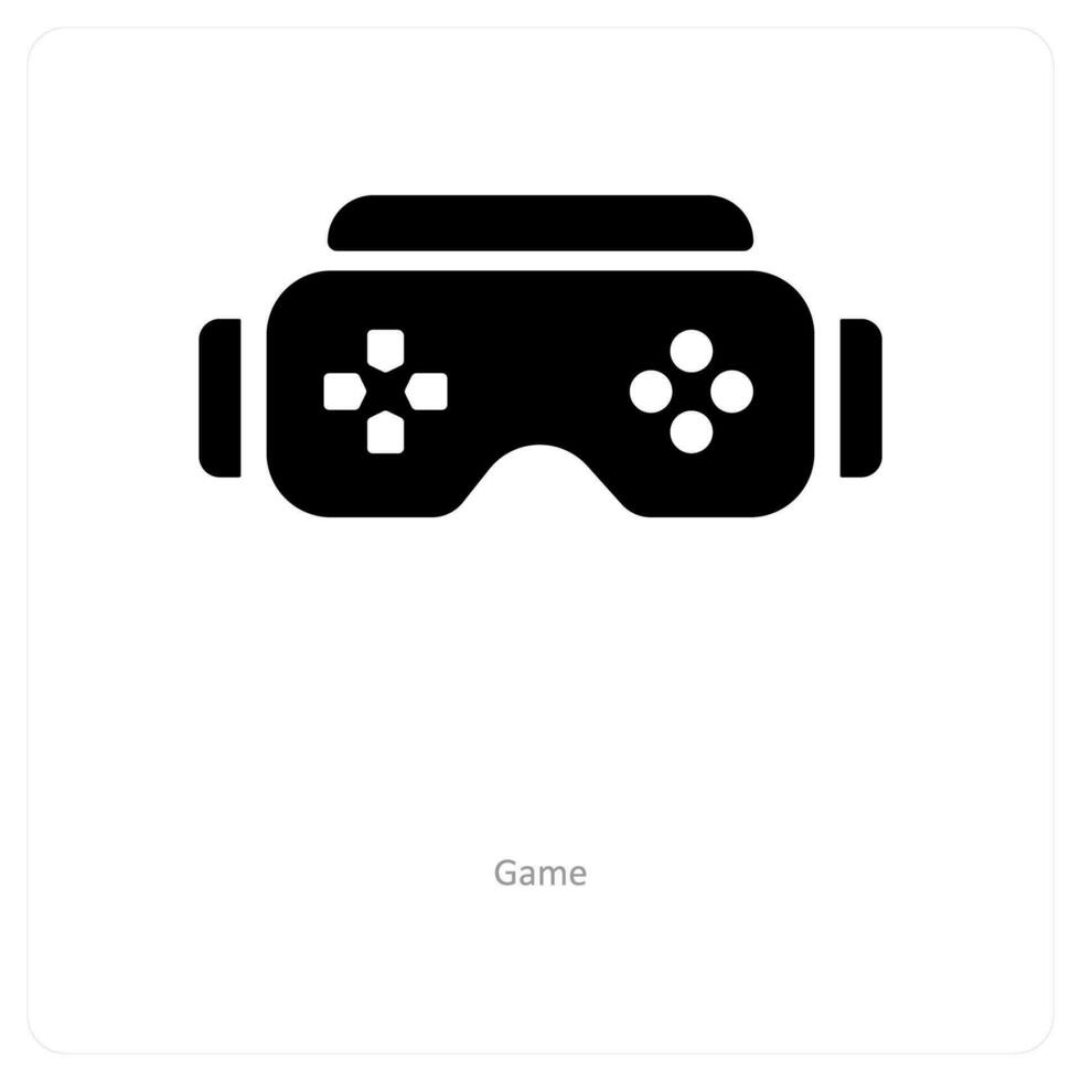 game and controller icon concept vector
