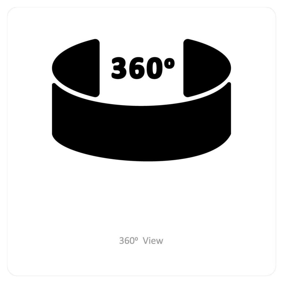 360 View and degree icon concept vector