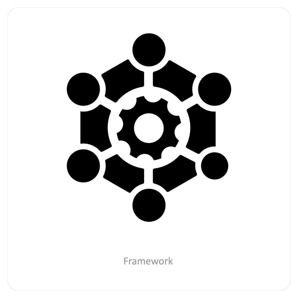 Framework and structure icon concept vector