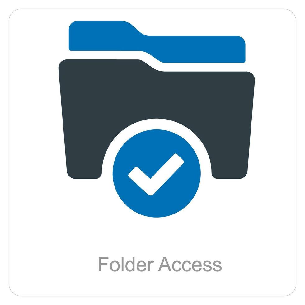 Folder Access and Folder icon concept vector