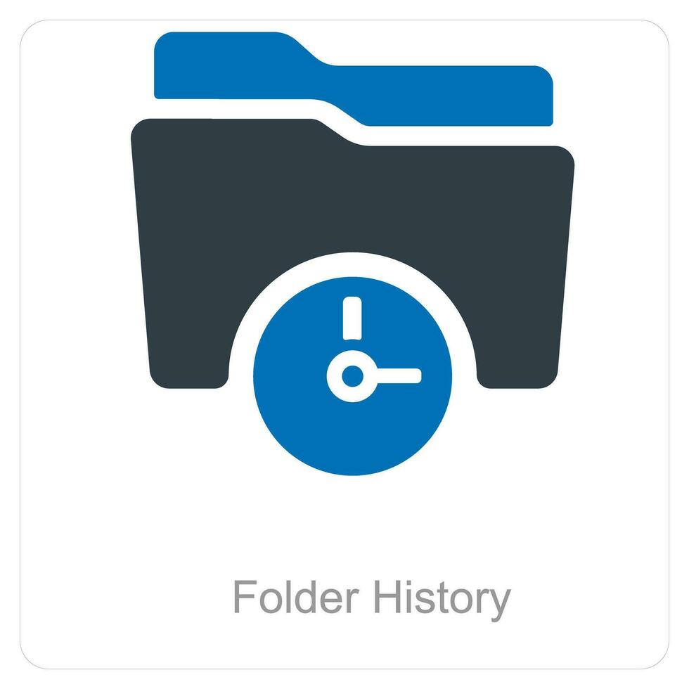 Folder History and Folder icon concept vector