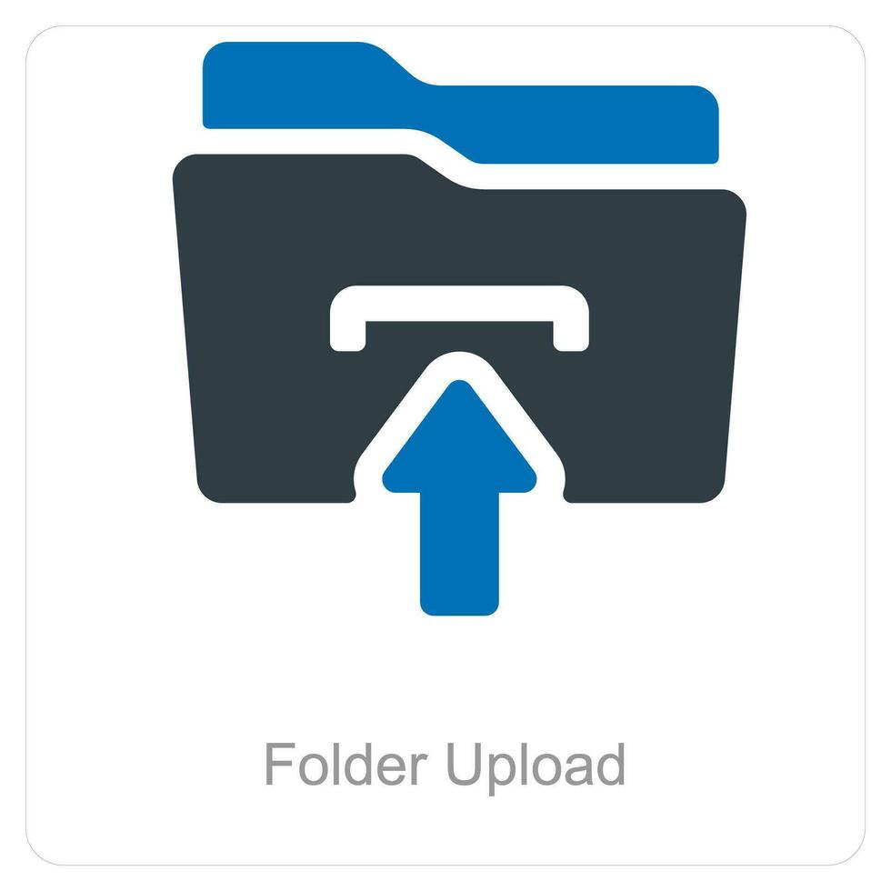 Folder Upload and Folder icon concept vector