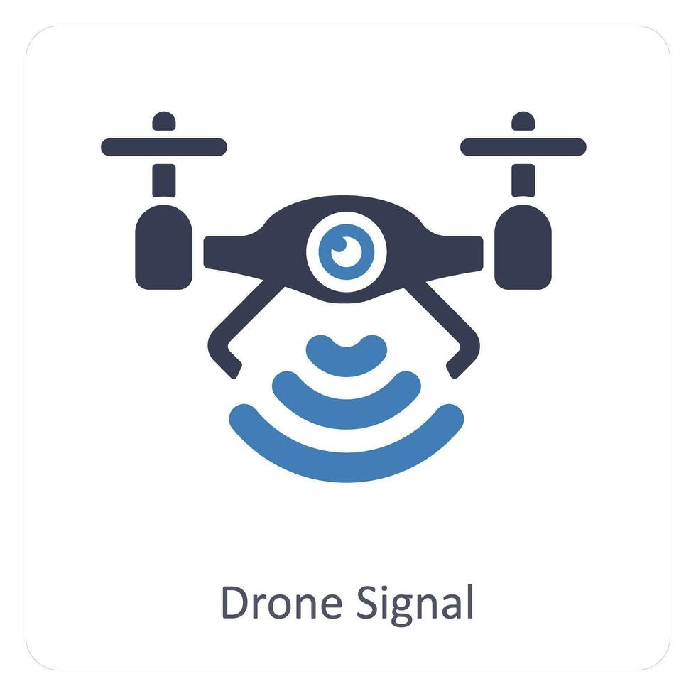 drone signal and device icon concept vector