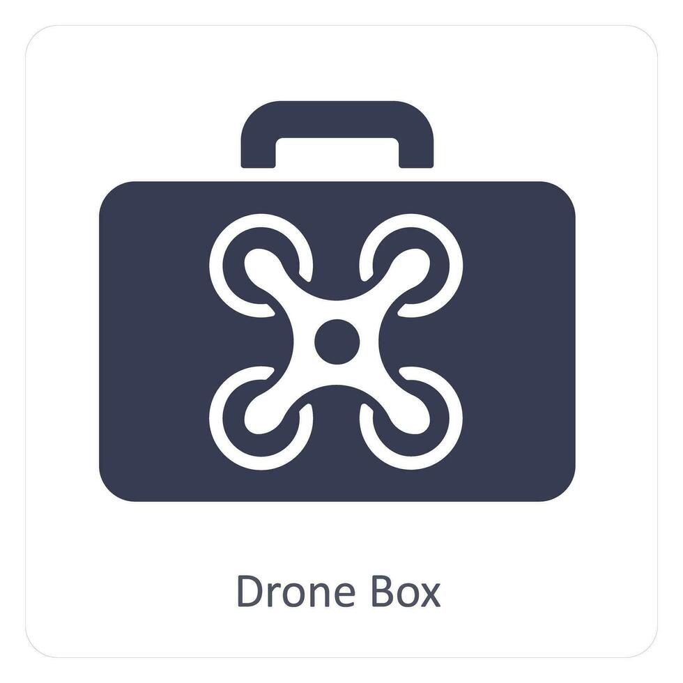 drone box and technology icon concept vector