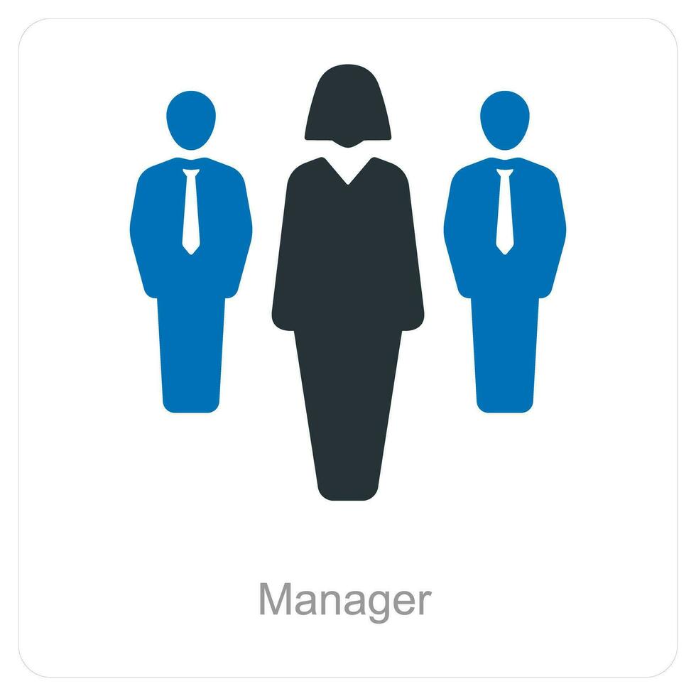 Manager and leader icon concept vector