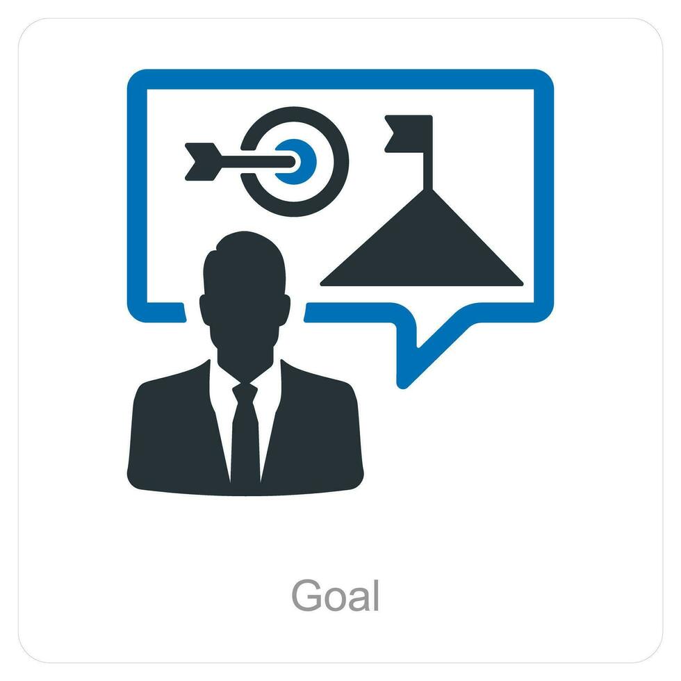 Goal and achievement icon concept vector