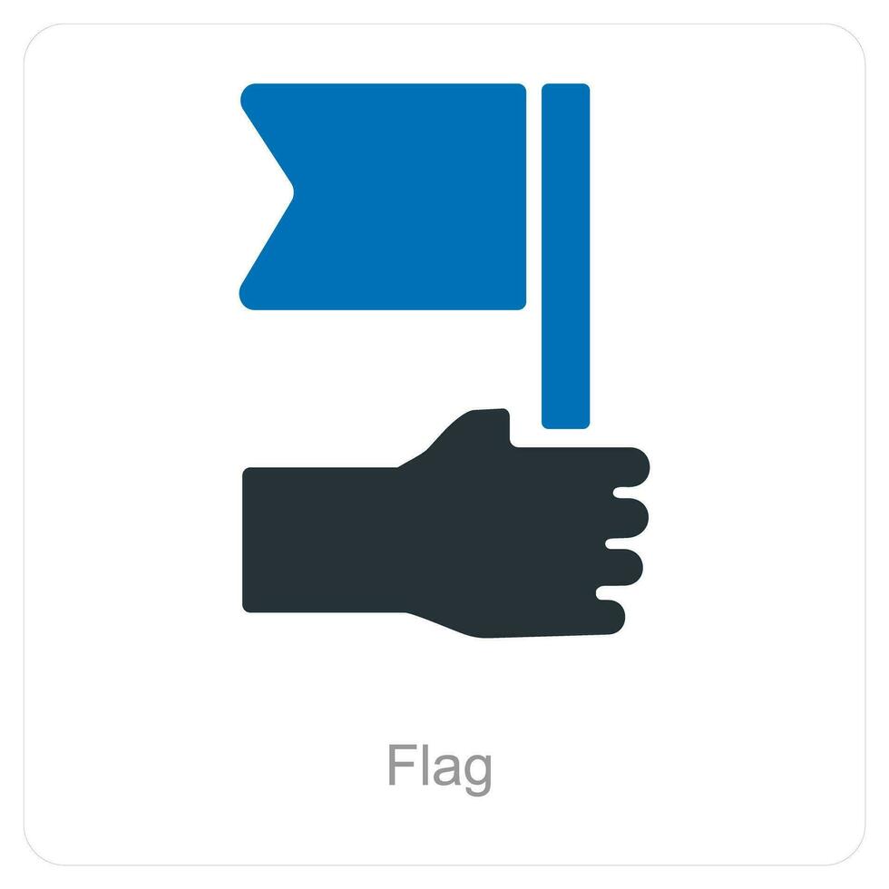 Flag and destination icon concept vector