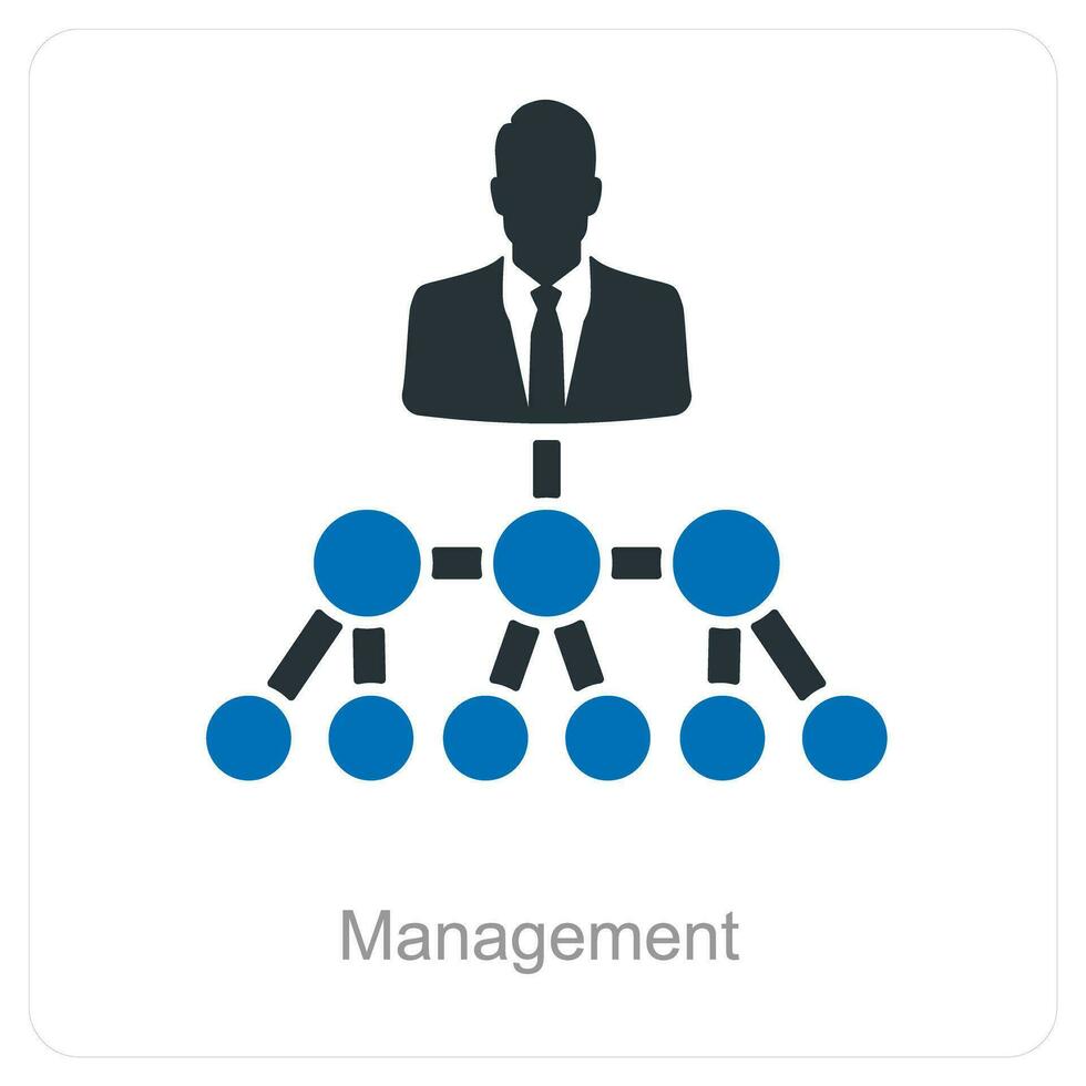 Management and networking icon concept vector