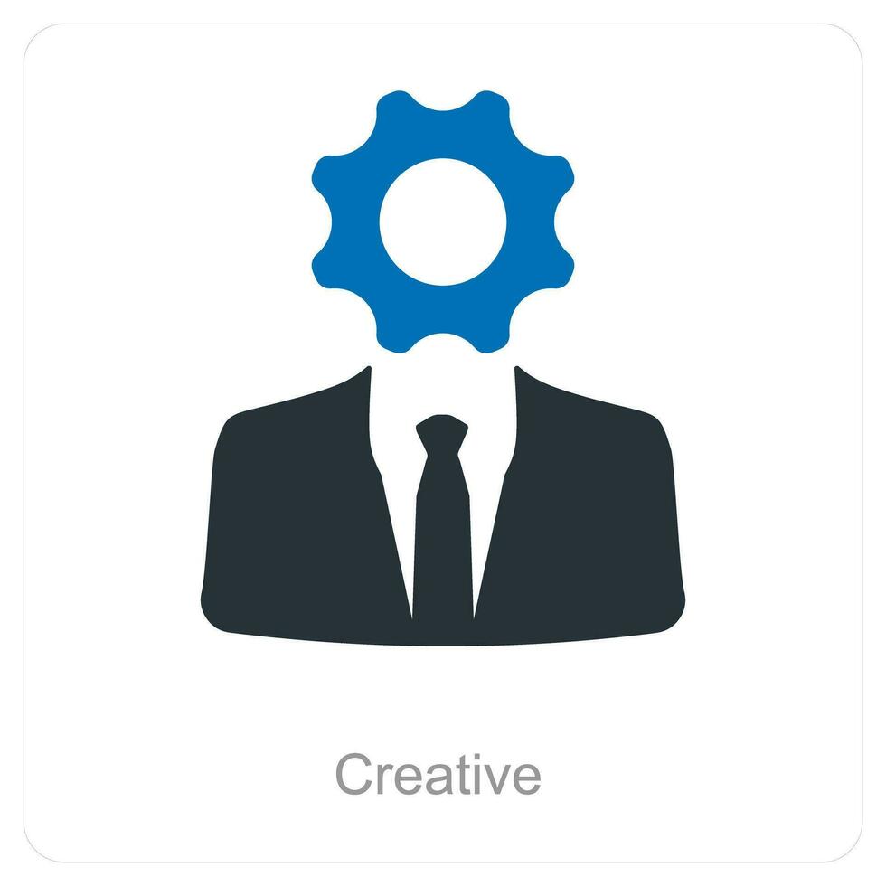 Creative and business management icon concept vector