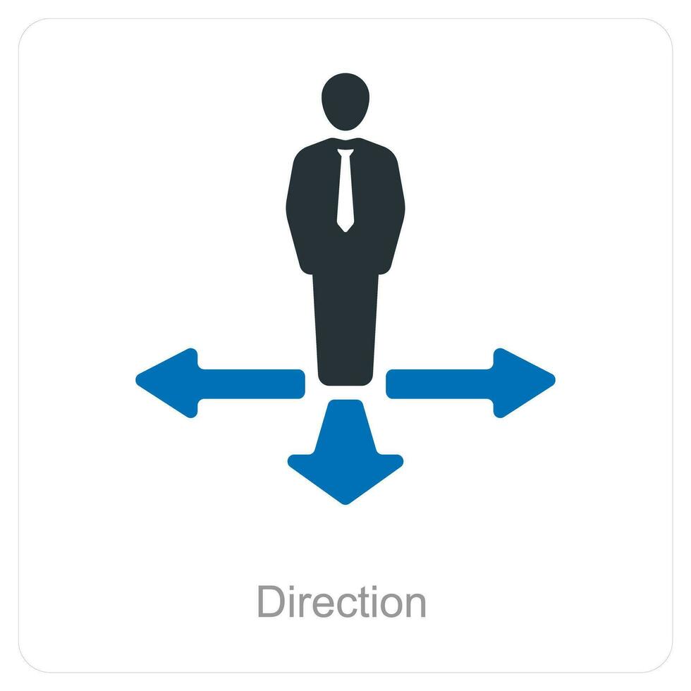 Direction and way icon concept vector