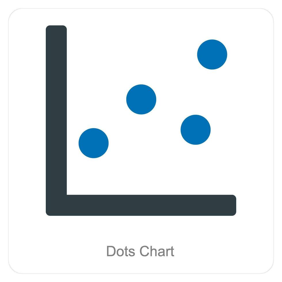 Dots Chart and diagram icon concept vector