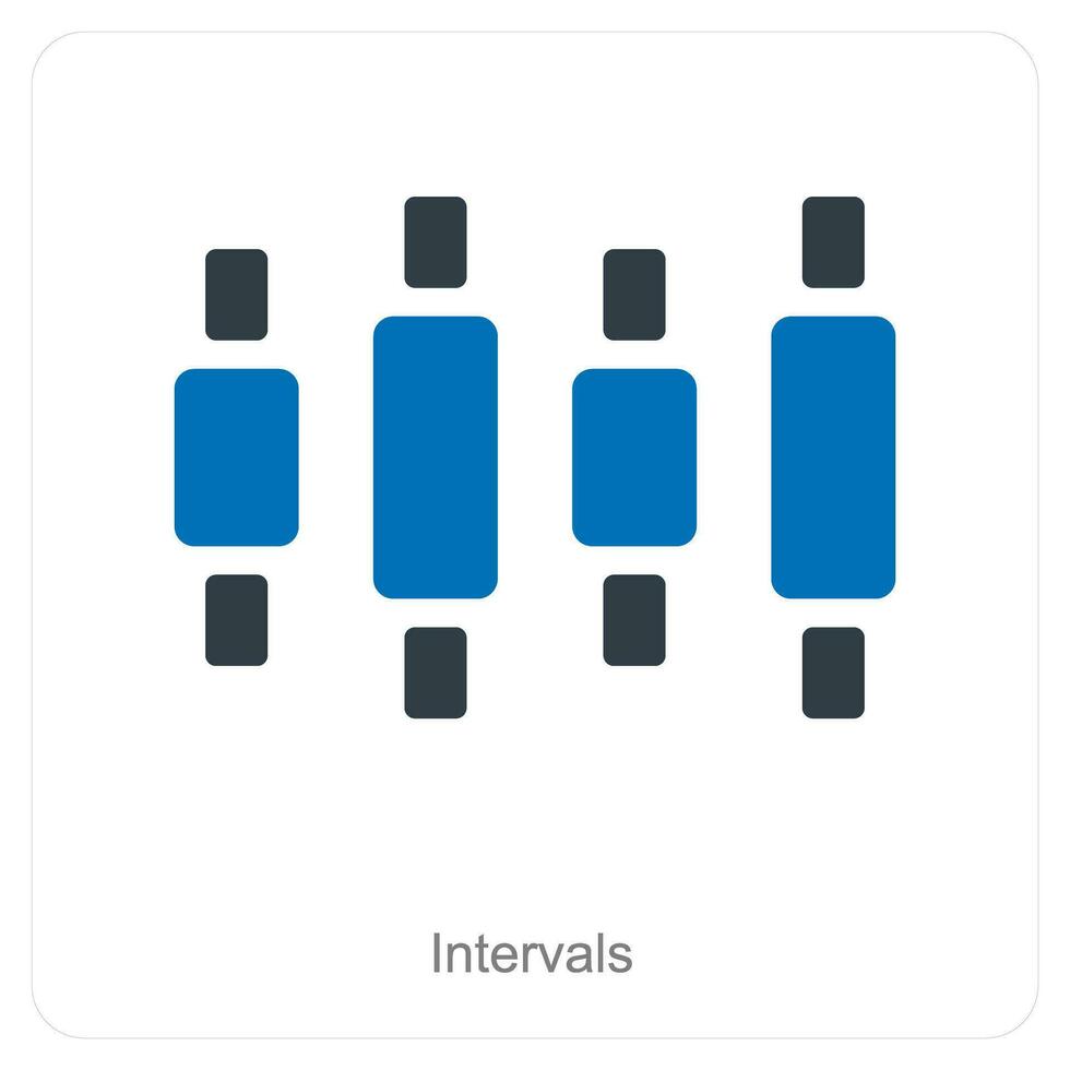 Intervals and diagram icon concept vector