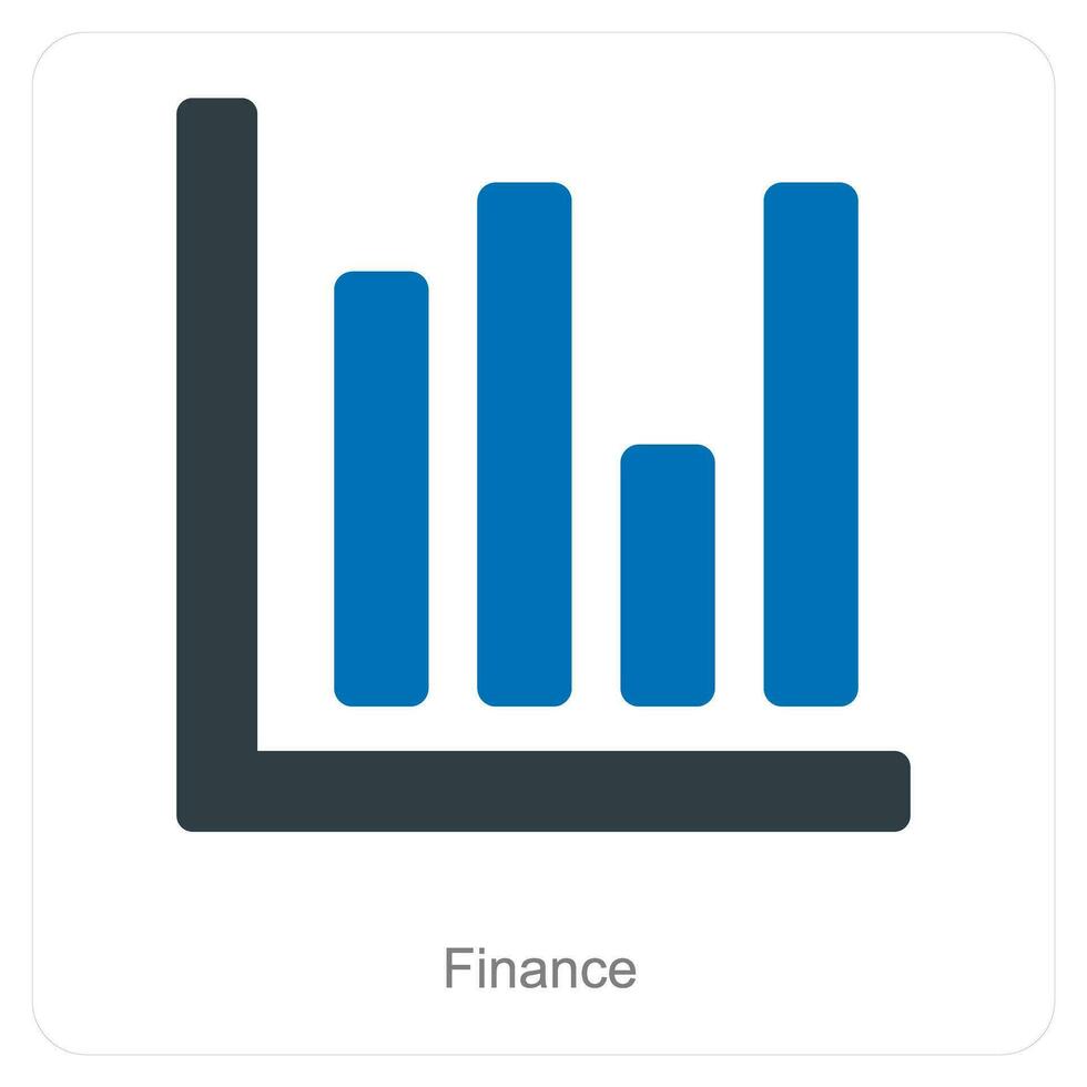 Finanzas y diagrama icono concepto vector