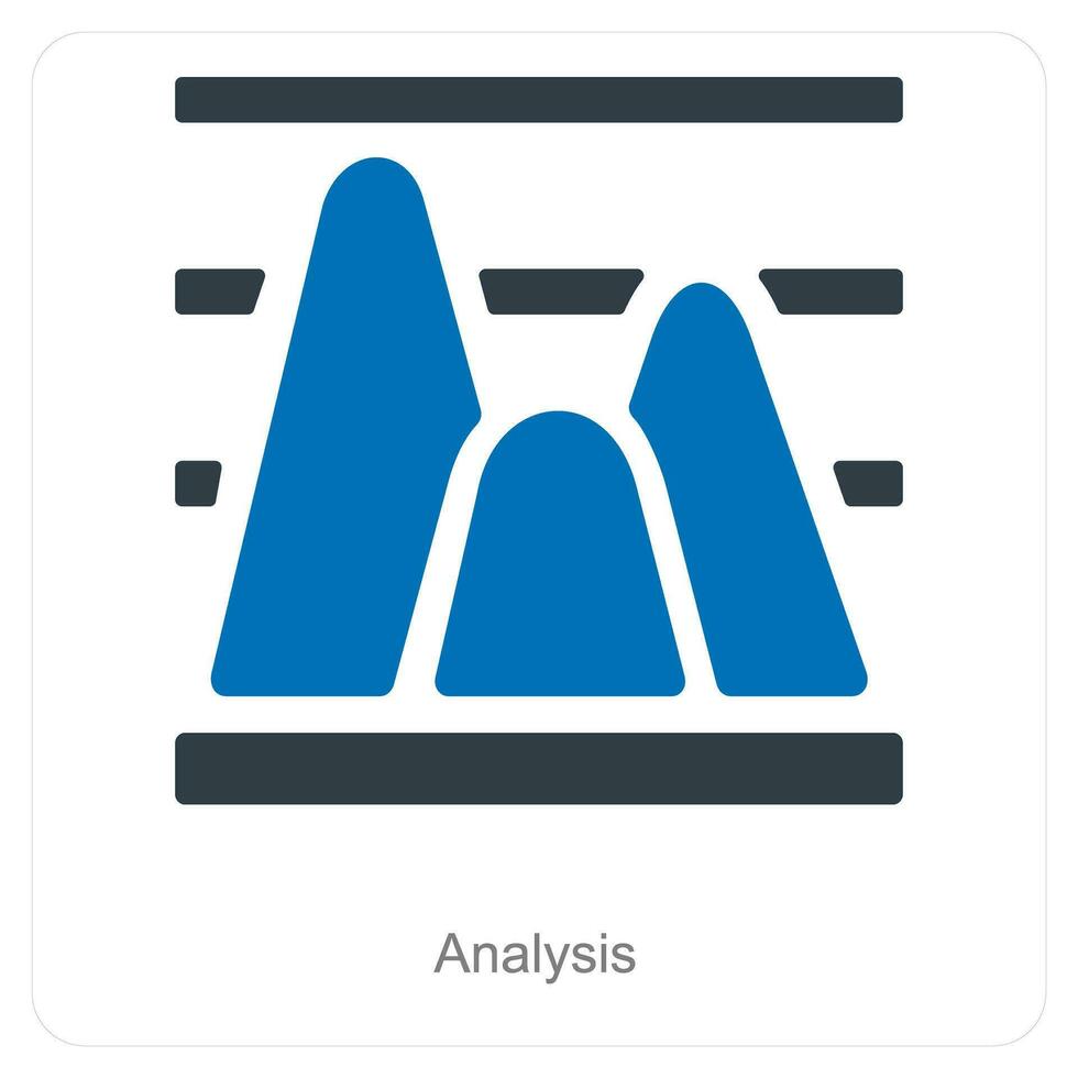 análisis y diagrama icono concepto vector