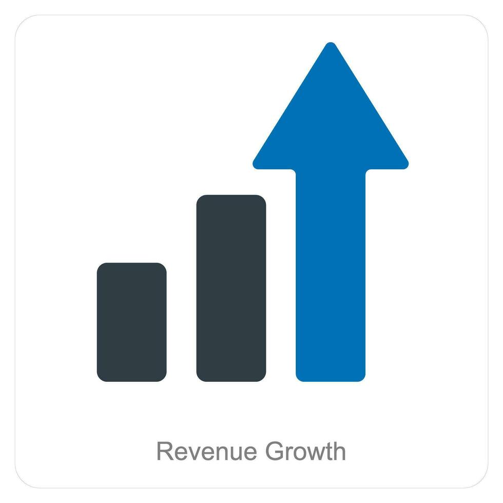 ingresos crecimiento y diagrama icono concepto vector
