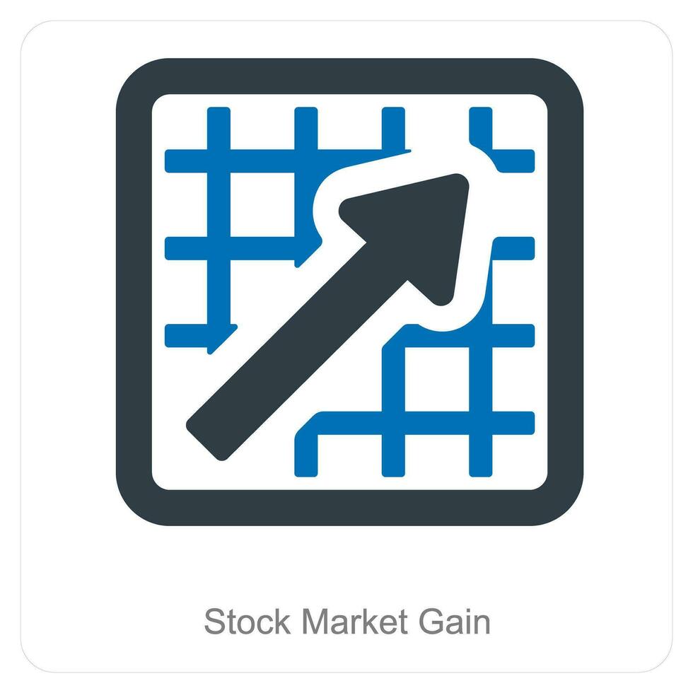 Stock Market Gain icon concept vector