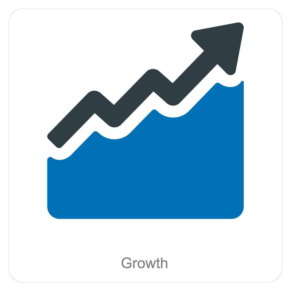 Growth and diagram icon concept vector
