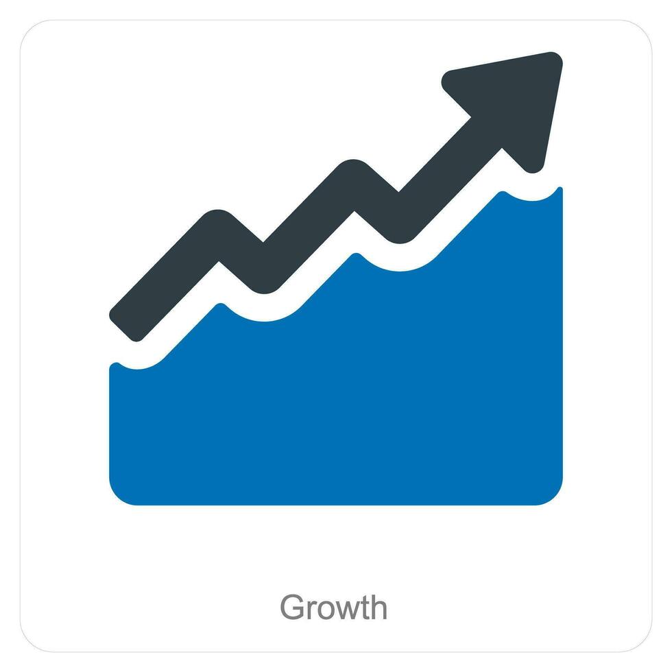 crecimiento y diagrama icono concepto vector