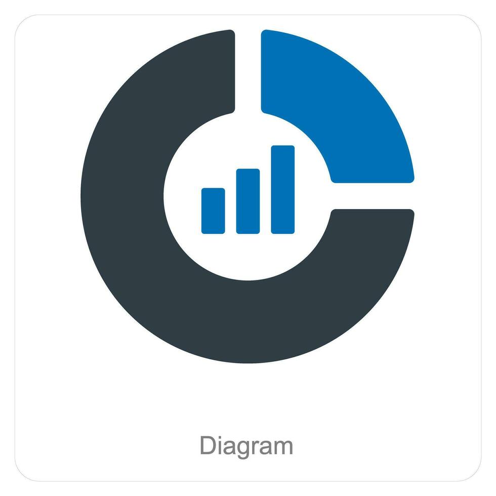 Diagram and diagram icon concept vector