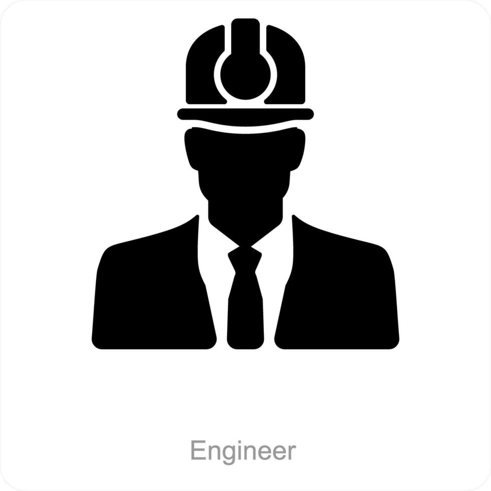 Engineer Cap Setting icon concept vector
