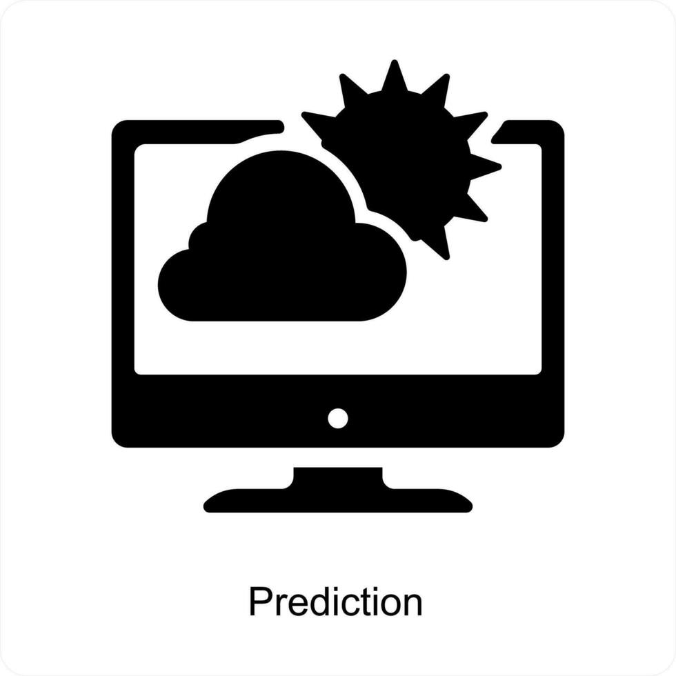 predicción y pronóstico icono concepto vector