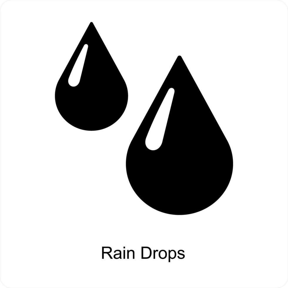 Rain Drops and weather icon concept vector
